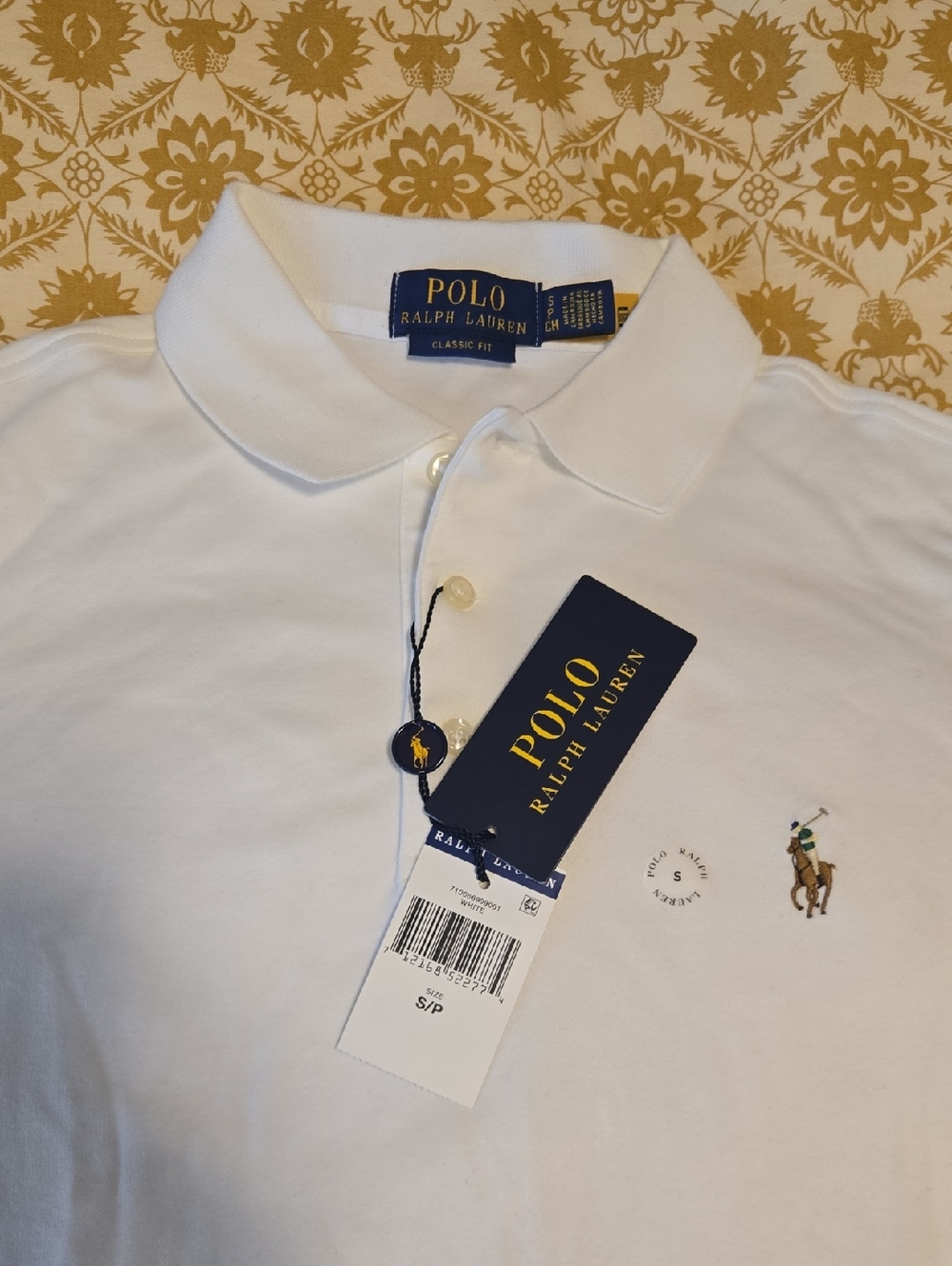 Polo by Ralph Lauren White Classic Fit Polo with Embroidered Pony